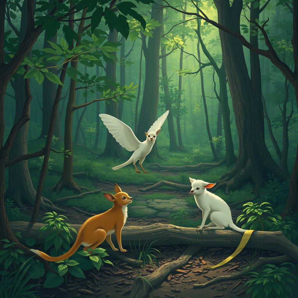 Enchanted Woodland Spirit in Nature