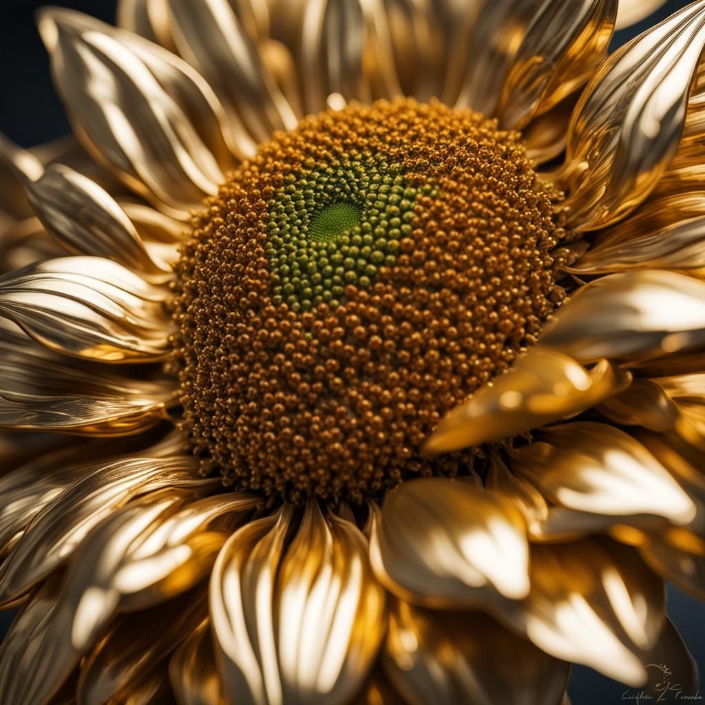 Golden Sunflower Close-Up: Professional Photography