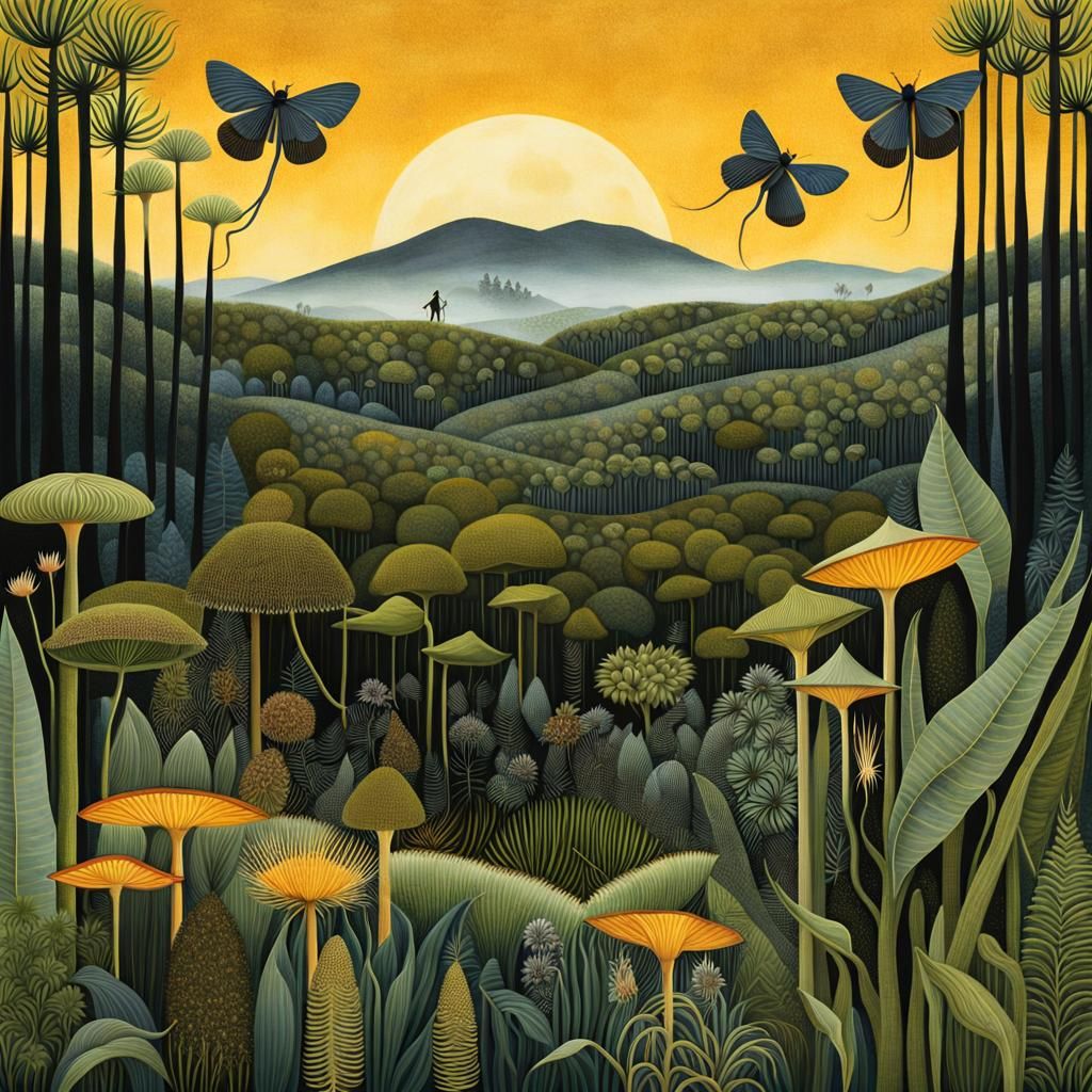 Orchid Folklore Collage: Strength and Resilience in Digital ...