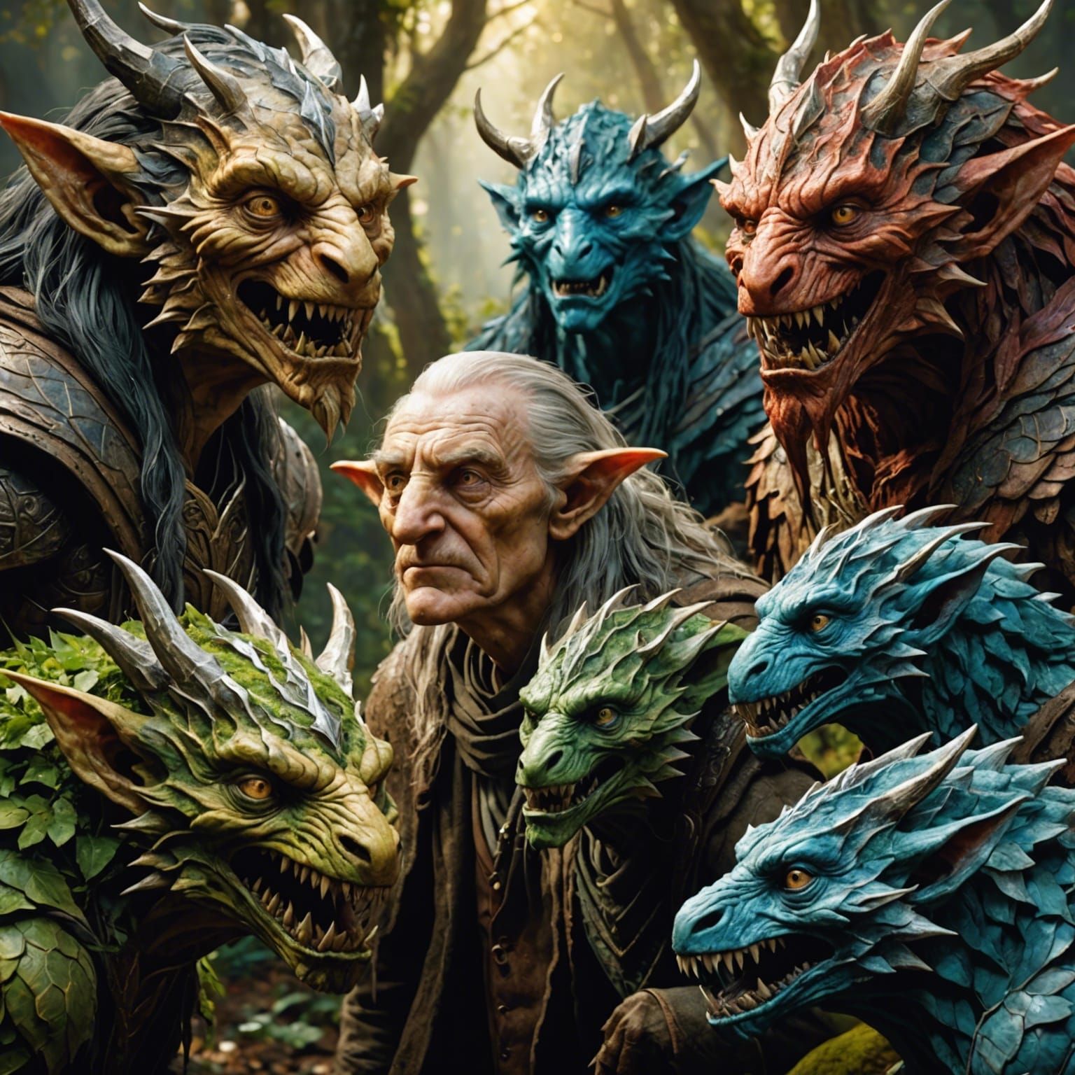 Hyperrealistic Tolkien Ents in Colorful Detail