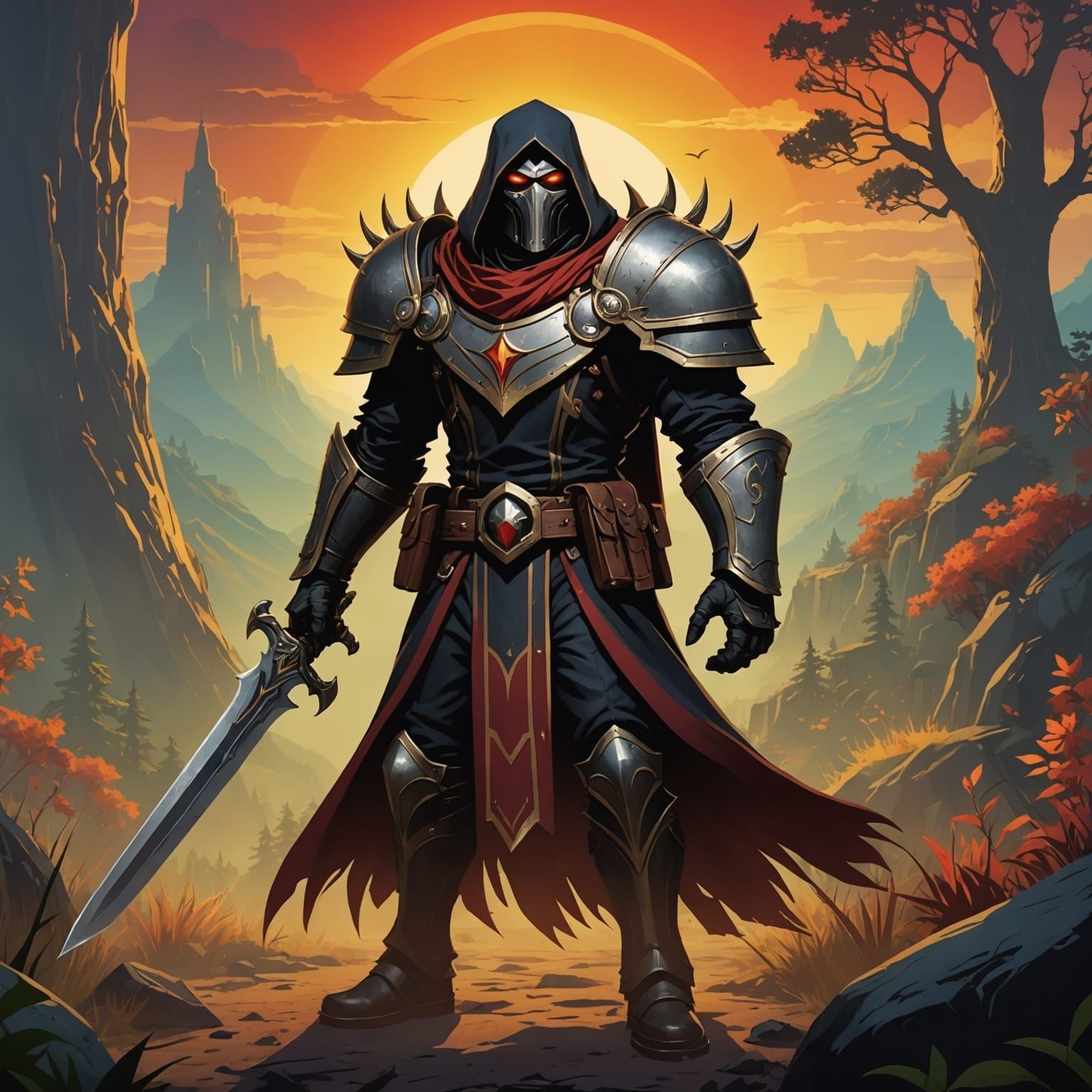 Grimdark Scene in Sunbow Entertainment Style