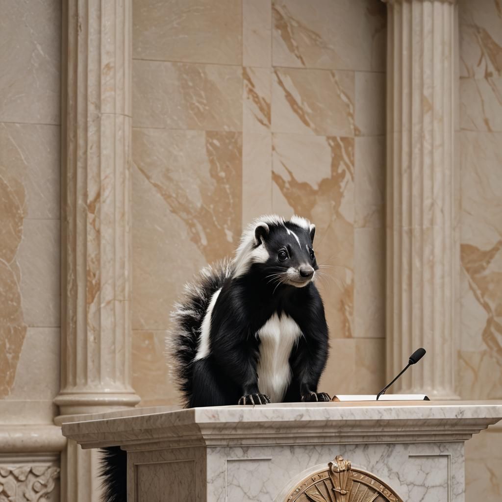 Skunk Attends Presidential Speech: Hyper-Realistic Digital A...