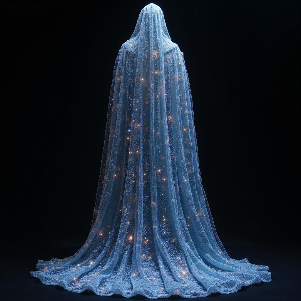 Majestic Crystal Cloak of Ice and Starlight