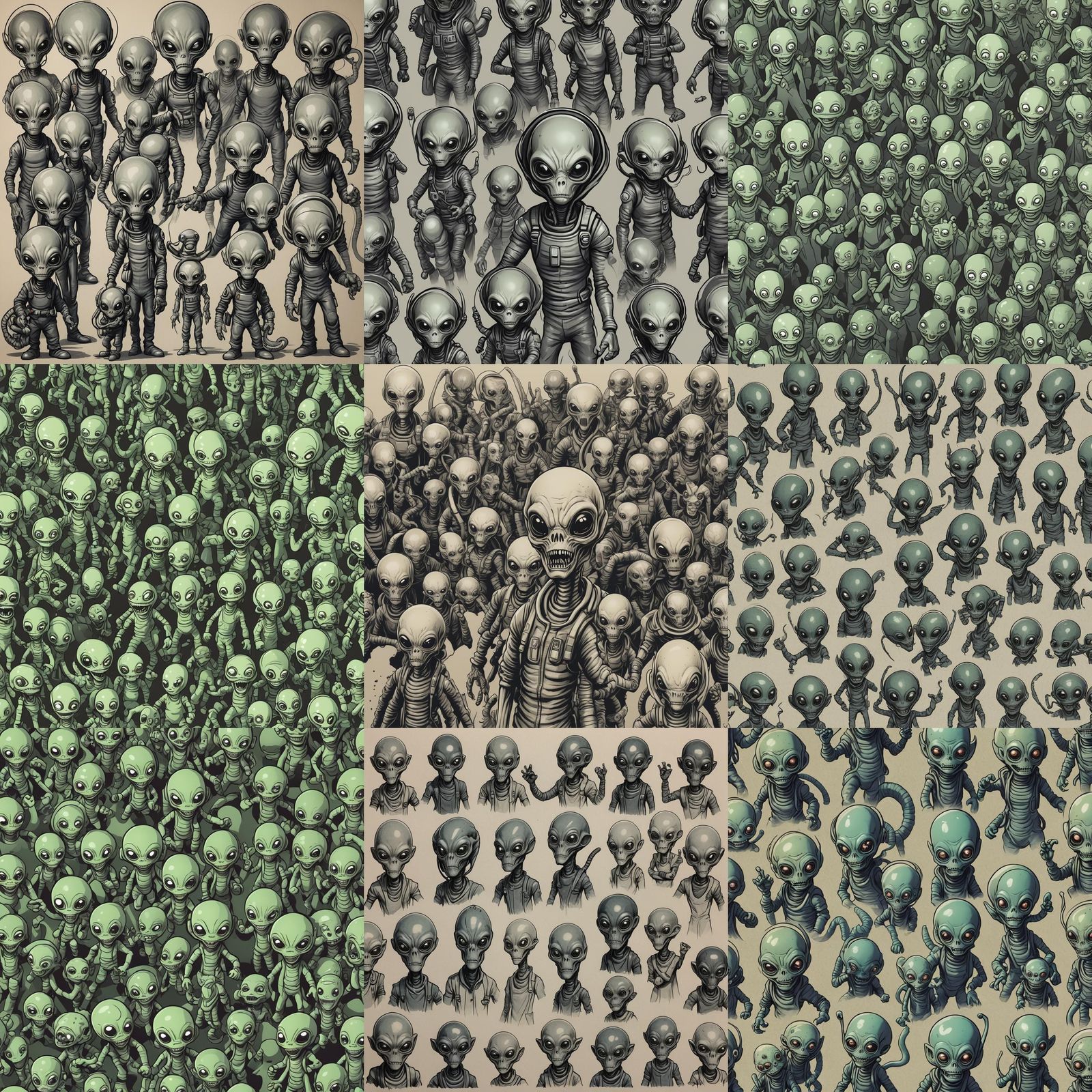 Alien Work ID in Rubber Hose Style