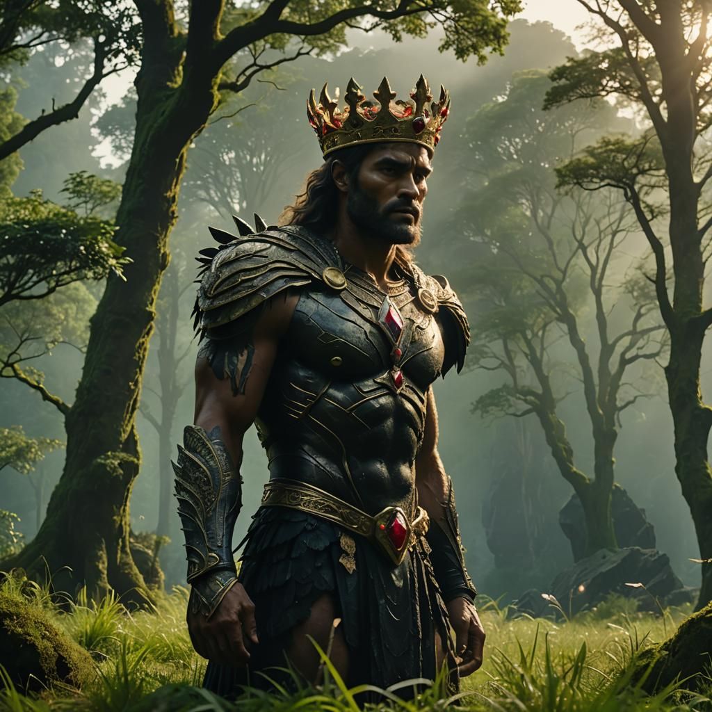 Majestic God on Koires: A Cinematic Film Still