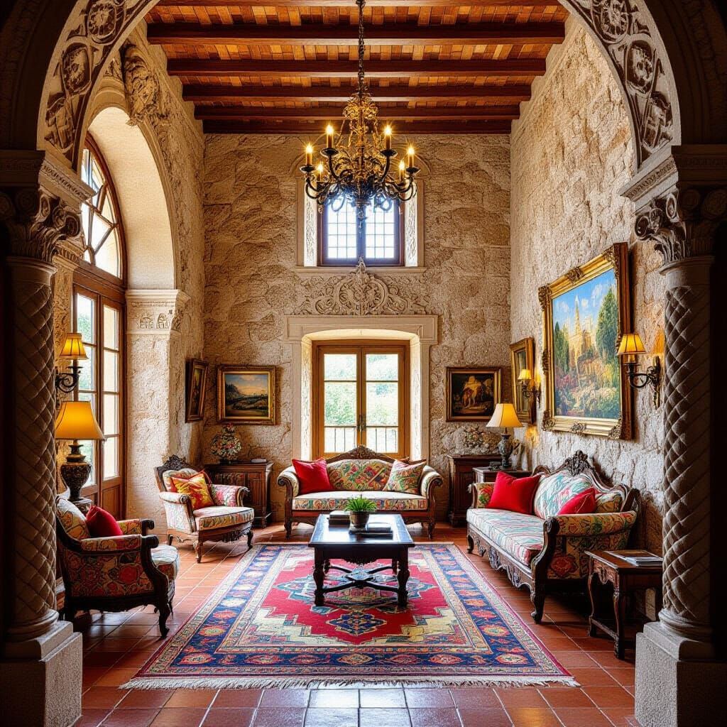 Luxurious Castillo de Riba Roja Interior in HDR