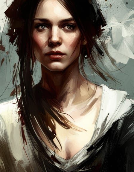 Hester Prynne Portrait in Victorian Speedpaint Style