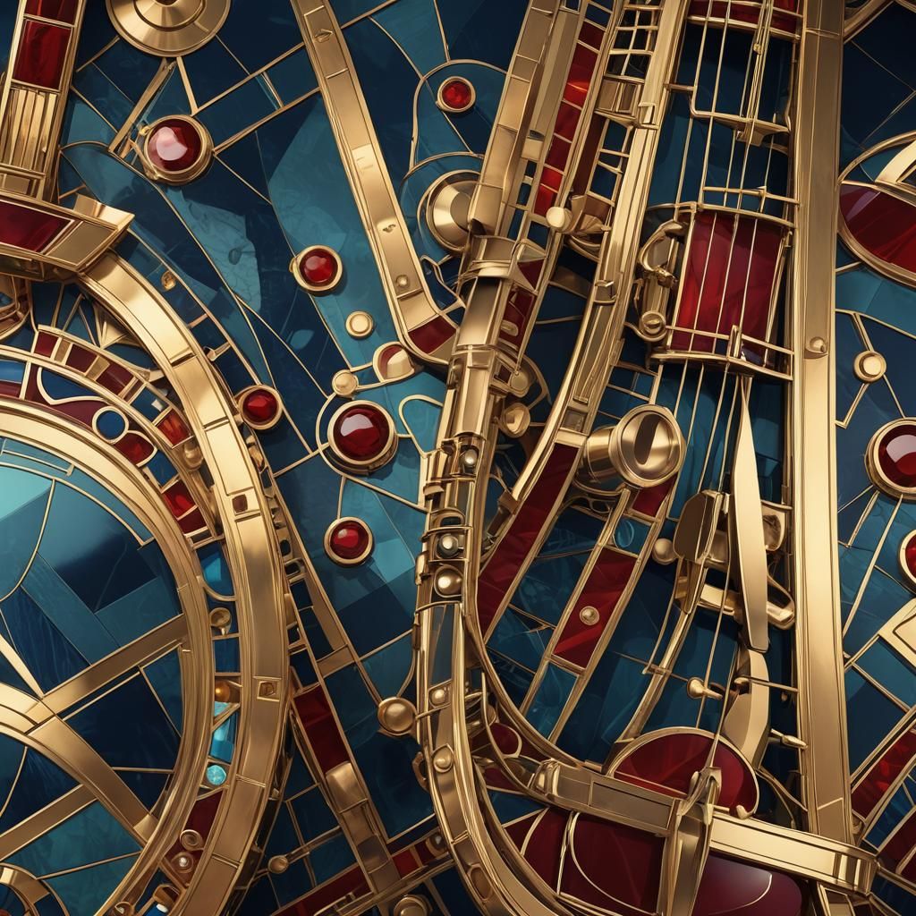 Art Deco Stage Musical Instrument in Luxurious Opulence