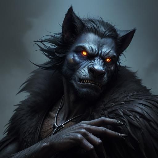 Werewolf Transformation: Hyperrealistic Horror Concept Art