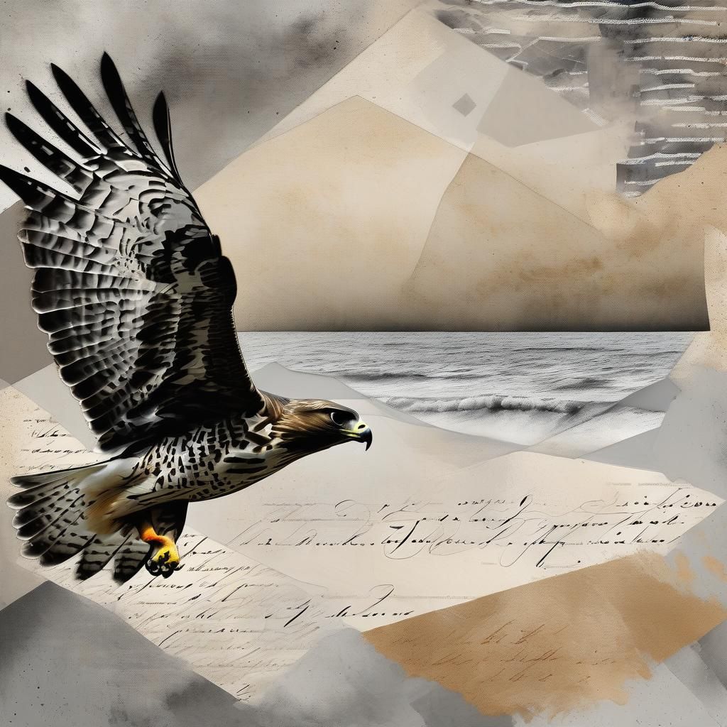 Hawk in Flight: Abstract Geometric Poem