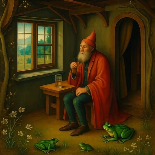 Secluded Spring Cottage with Frogs and Light