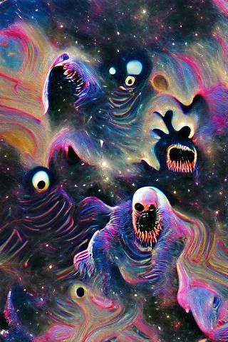 Abstract Cosmic Horror Illustration