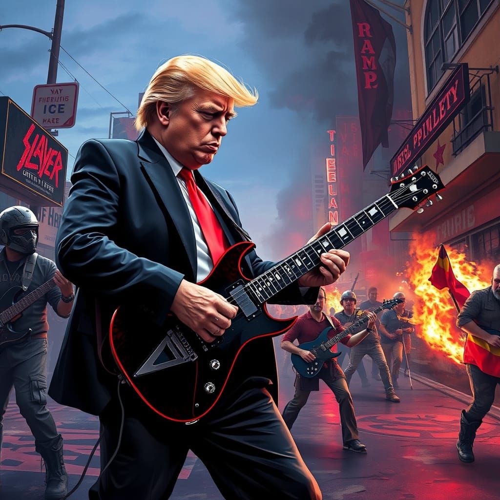 Chaotic Concert: Trump and Slayer in Bisley-esque Riot