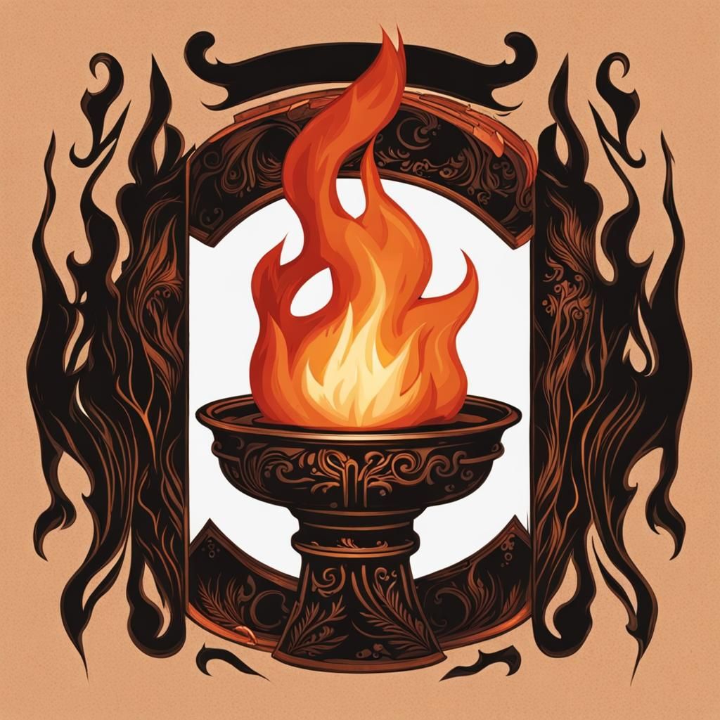 Detailed Flame Painting in a Fantasy Style