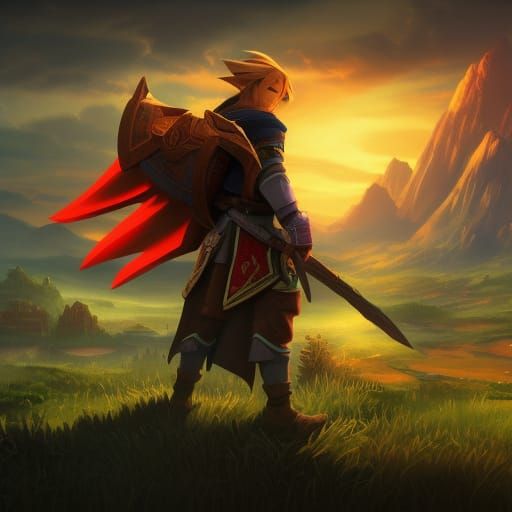 Zelda Concept Art in Art Nouveau Style