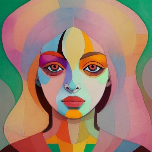 beautiful woman portrait by paul klee