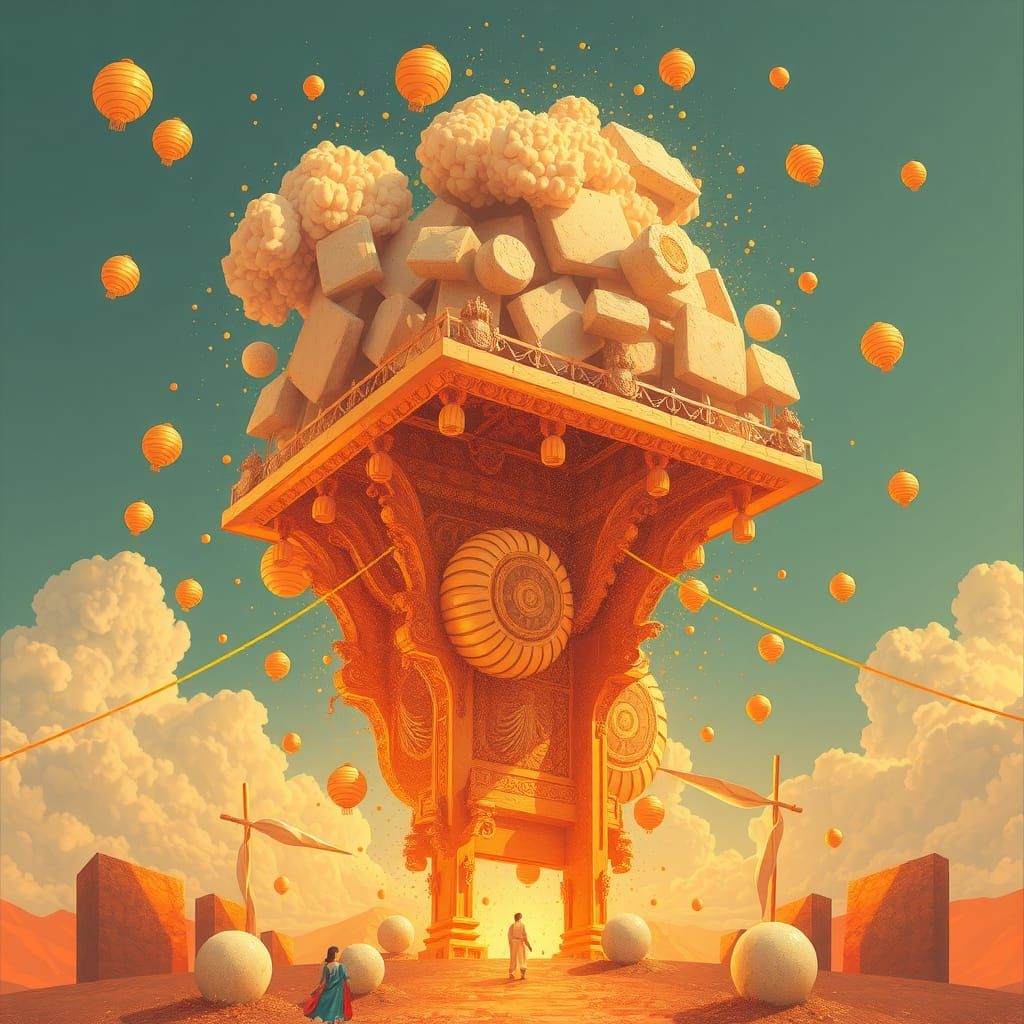 Abstract Binary Code Pattern Generated by AI