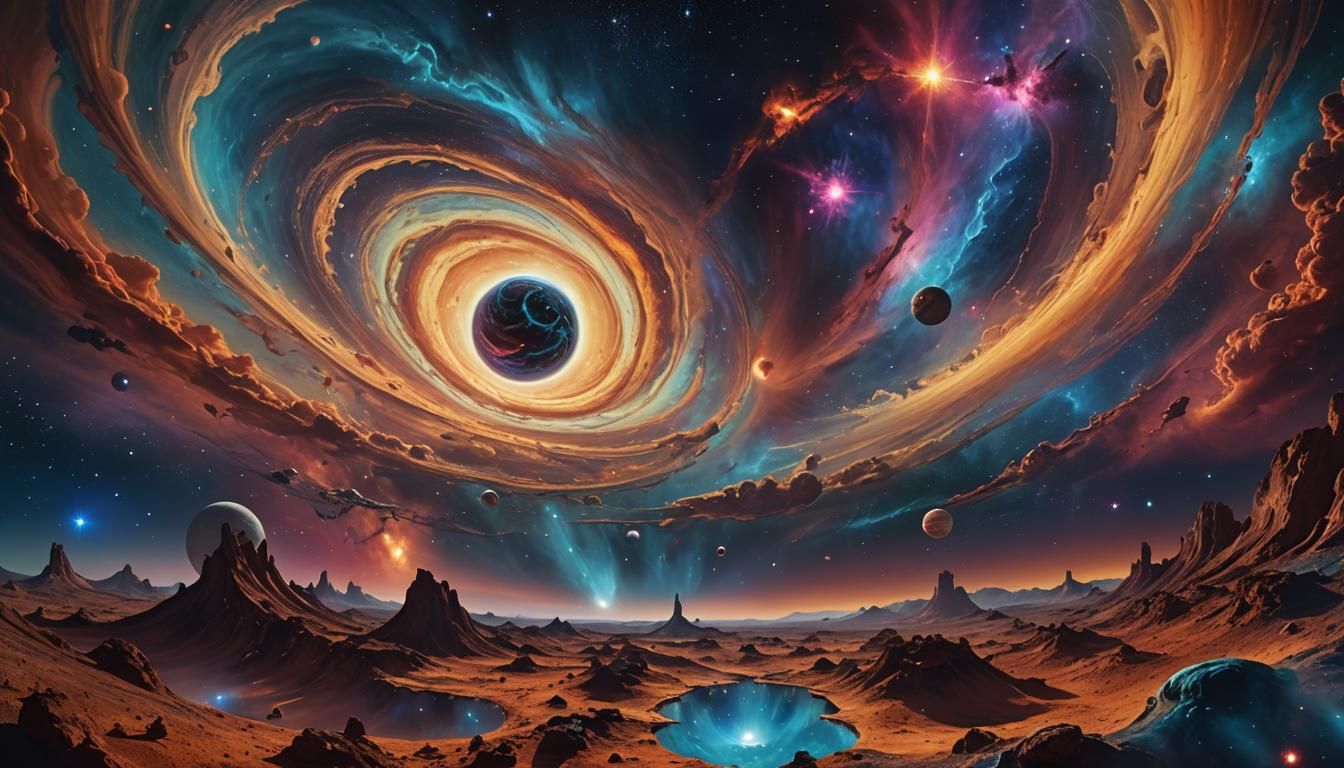 Psychedelic Wormhole Connects Solar Systems: Film Still