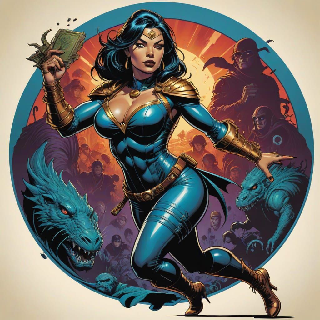 Lady Fatback in Comic Book Art Style