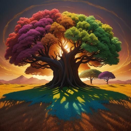 Surrealist Oil Painting of Figure in Dream Landscape