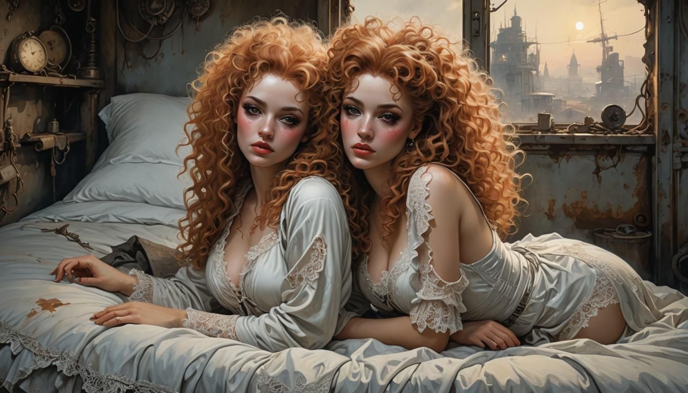 Post-Apocalyptic Poodle in Acrylic Style