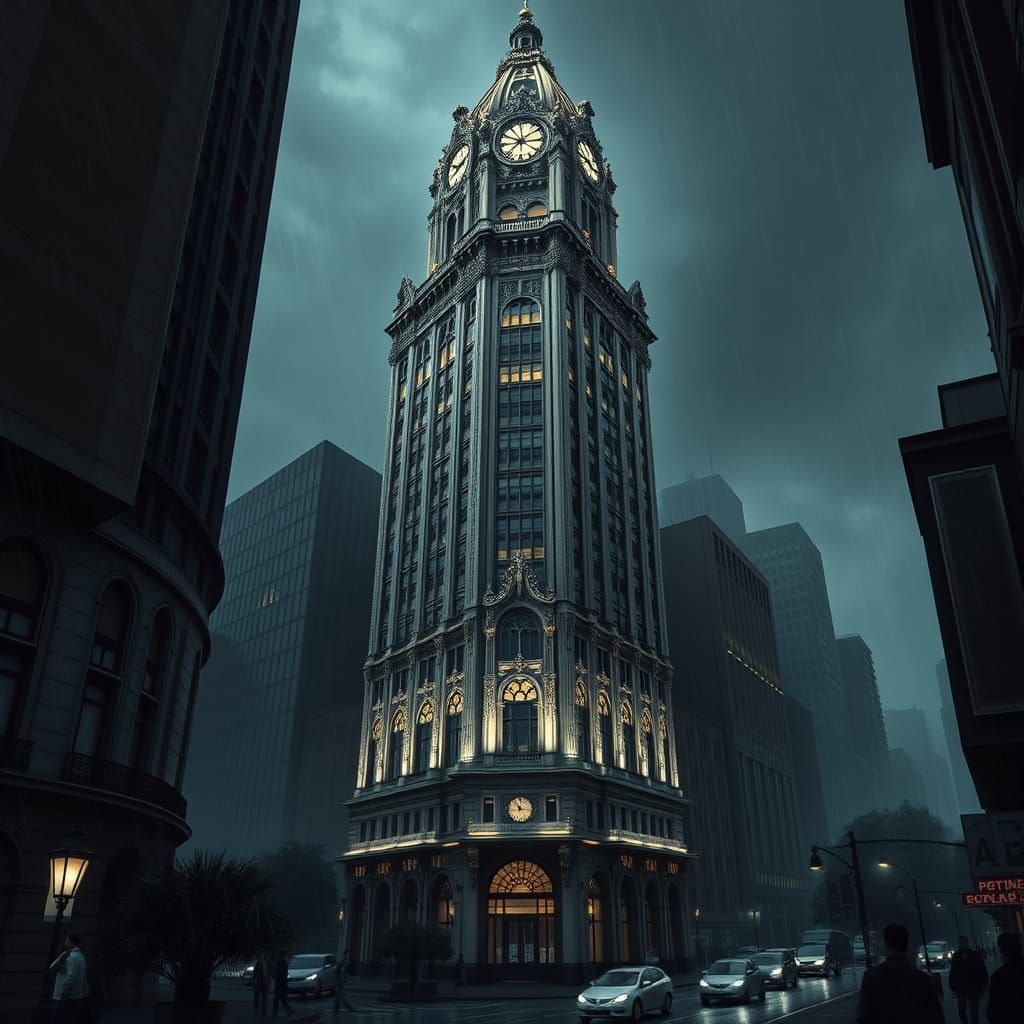 Majestic Buenos Aires Skyscraper in Art Deco Style