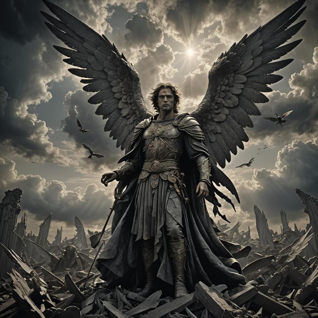 Epic Angelic Battle Inspired by Gustave Doré