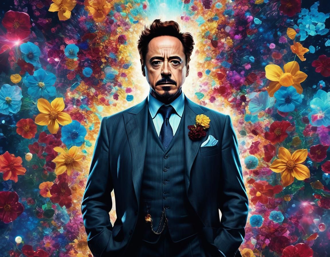 Sherlock Holmes as Tony Stark: Abstract Sci-Fi Art