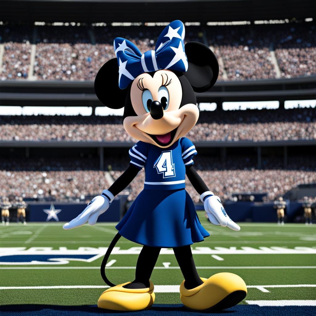 Minnie Mouse in Dallas Cowboys Uniform