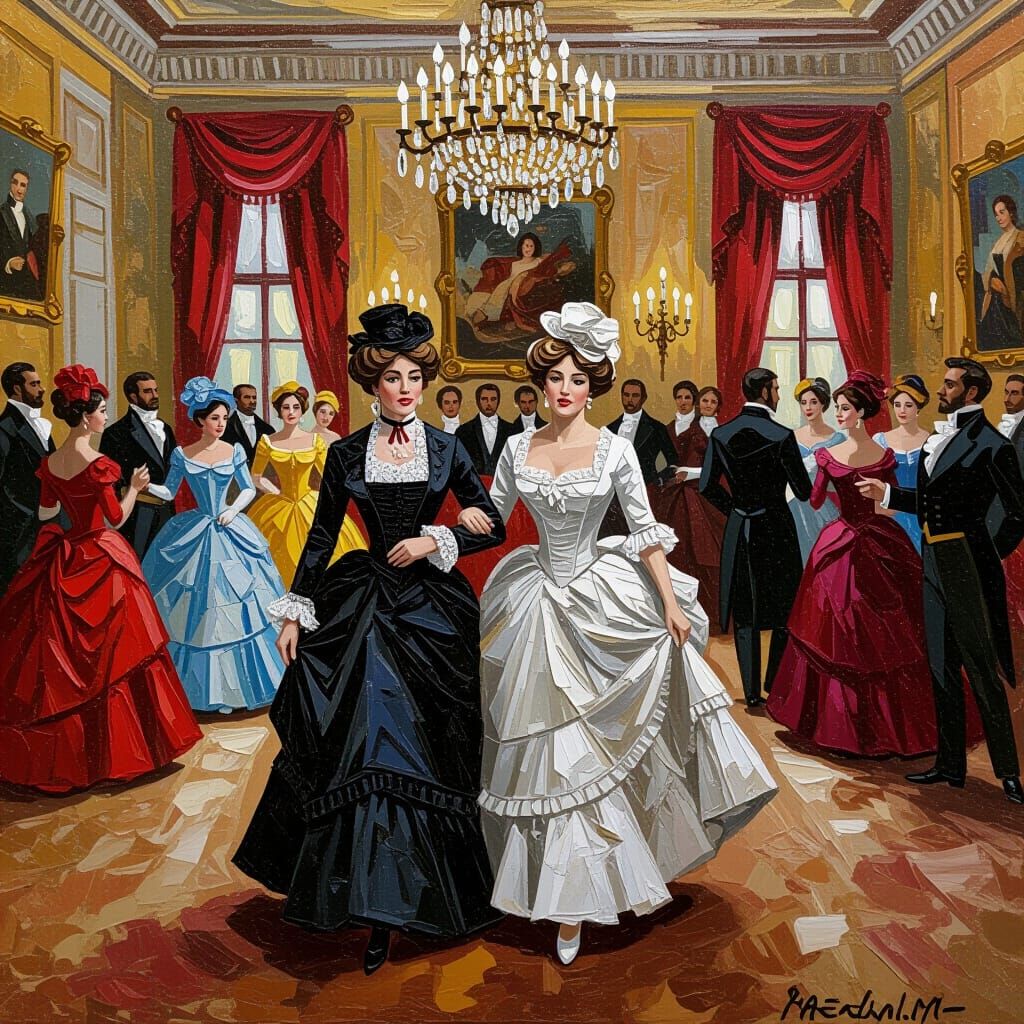 Impasto Outrageous scandal in an 1800s austrian  ballroom!