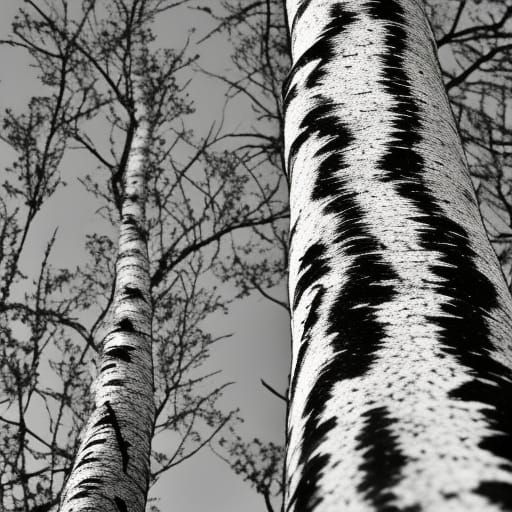 Birch Tree from a Worm's Eye View