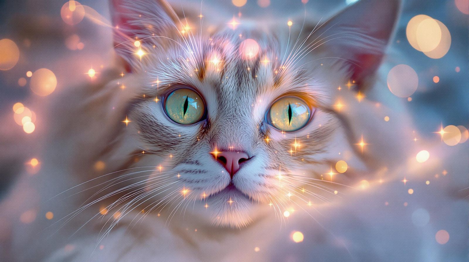 Enchanted Shorthair Cat in Ethereal Glow
