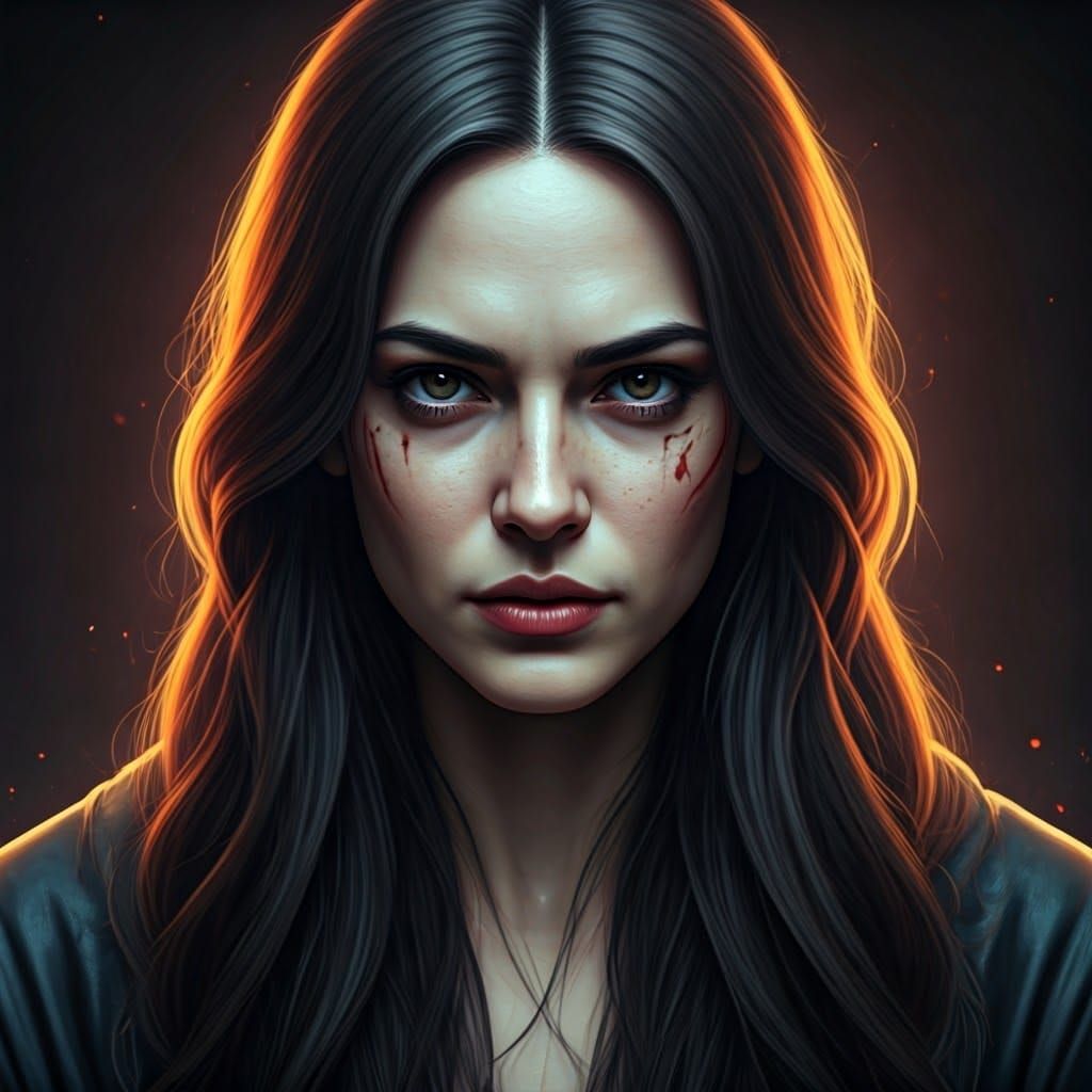 Emotional Portrait in Hyperdetailed Style