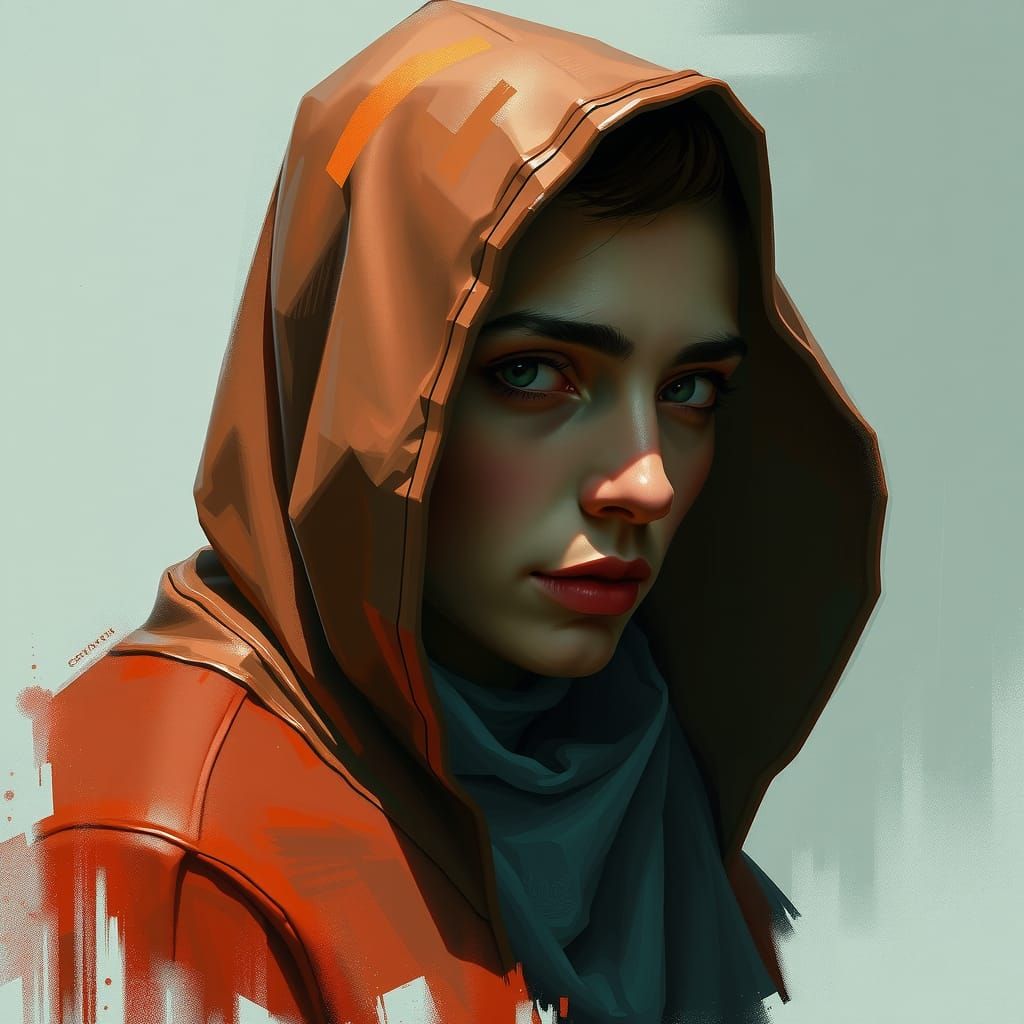 Ghostwriter Portrait with Wet Brush Effects