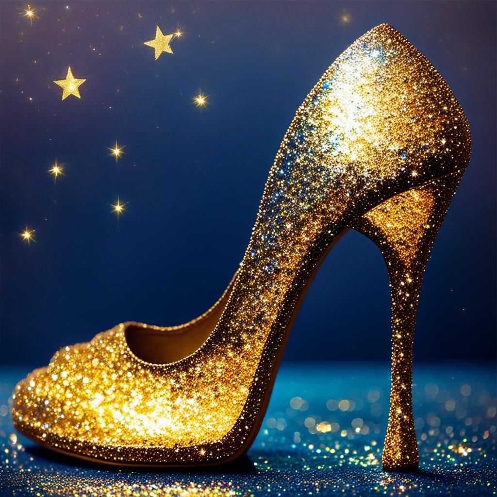 Golden Zapados Silhouette on Iridescent Canvas