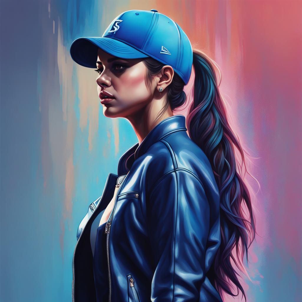 Hyperrealistic Selena Gomez Portrait in Splash Art Style