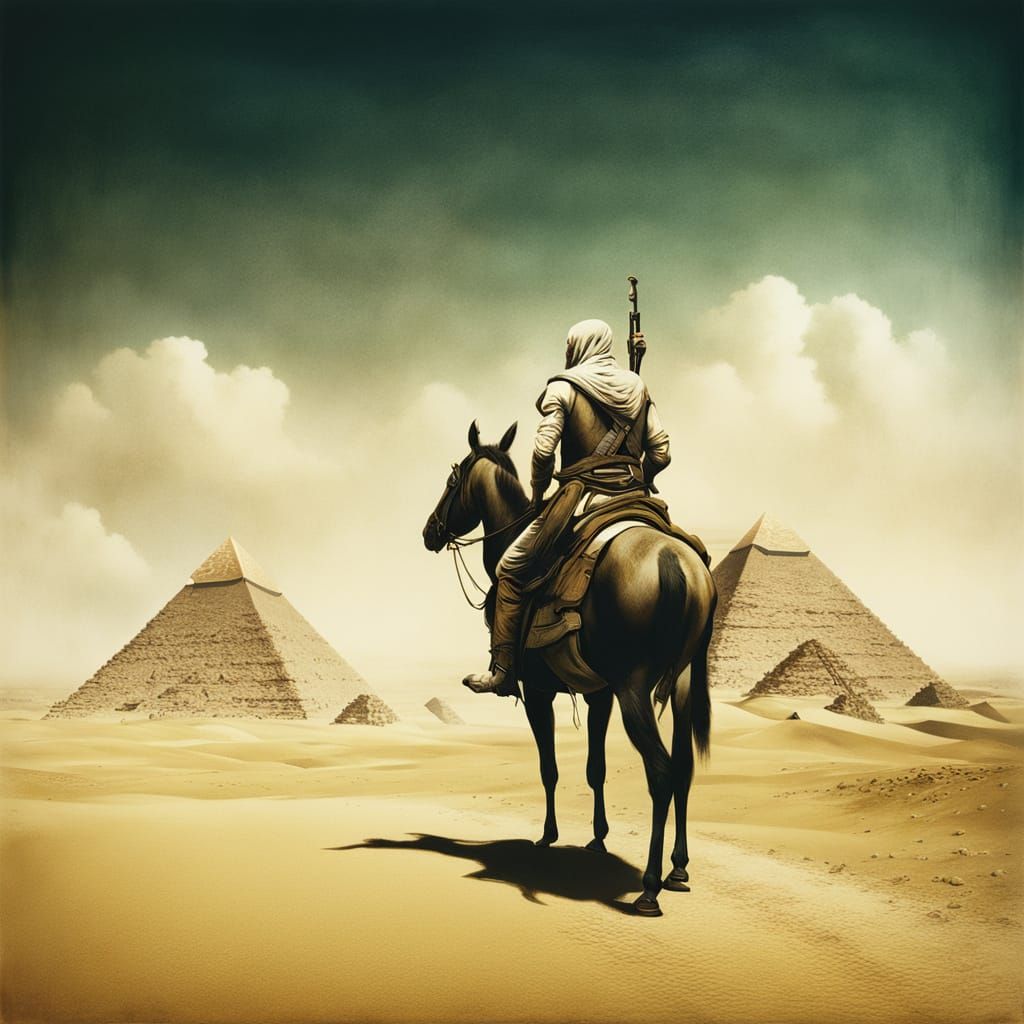 Egyptian Bard in Dystopian Splendor