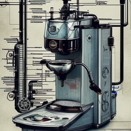Steampunk Coffee Machine Schematic Diagram