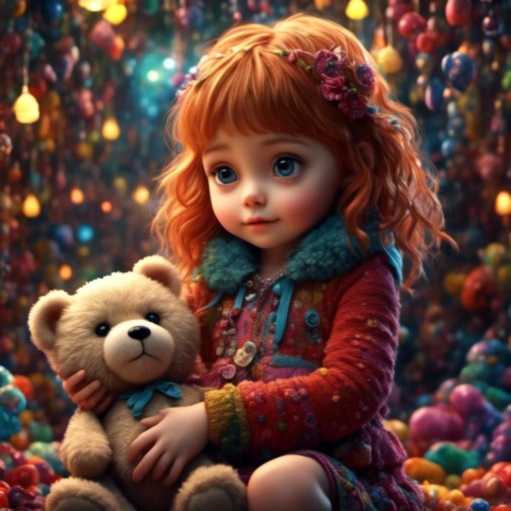 Just a Girl and Her Teddy