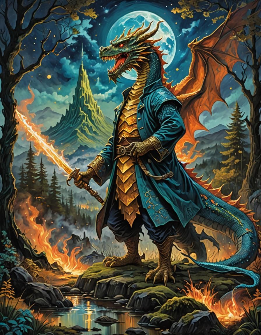 Upon slaying the ancient dragon, he instantly transformed into a dragon himself…