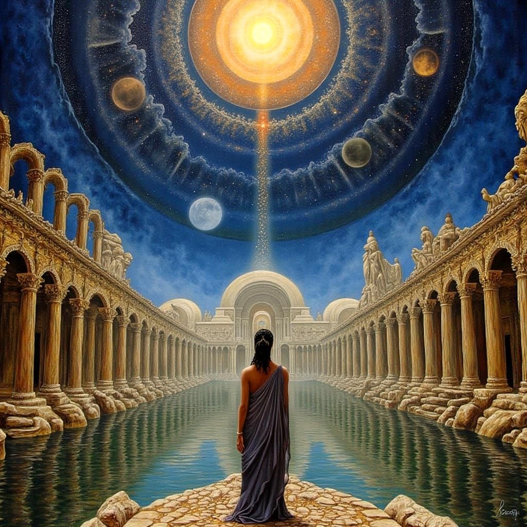 Esoteric View of the Firmament in Dark Oil