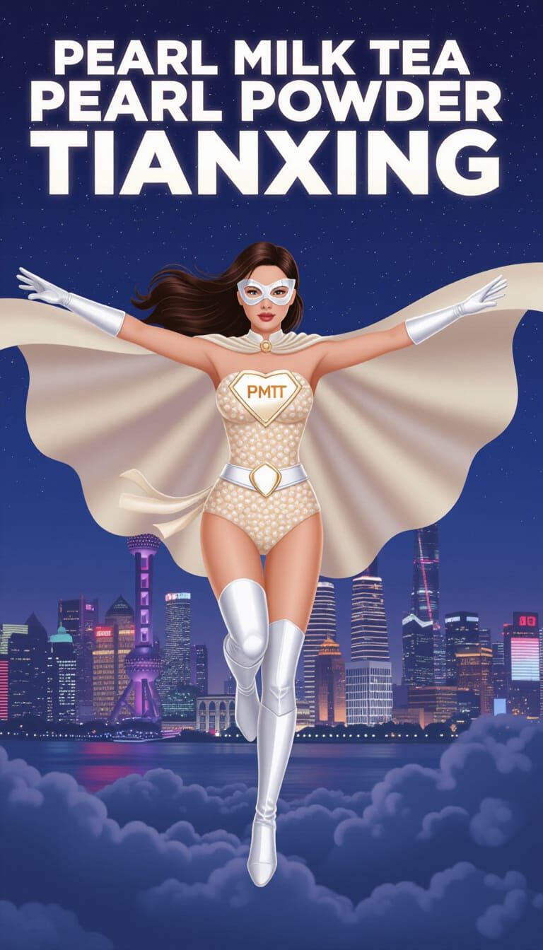 Superheroine Flies Through Neon Cityscape at Night