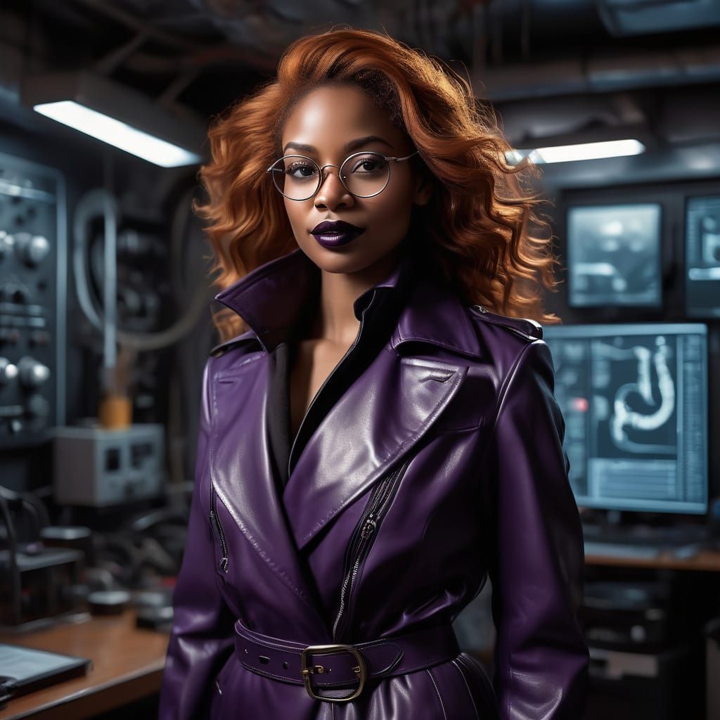 Stylish Super-Genius in High-Tech Laboratory