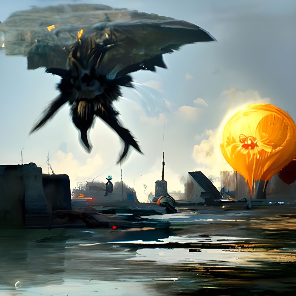 Sinister Sun Explosion, Fantasy Art