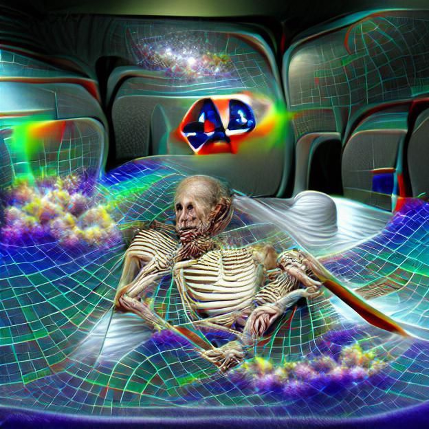 Conceptual 4D Spacetime Afterlife Illustration