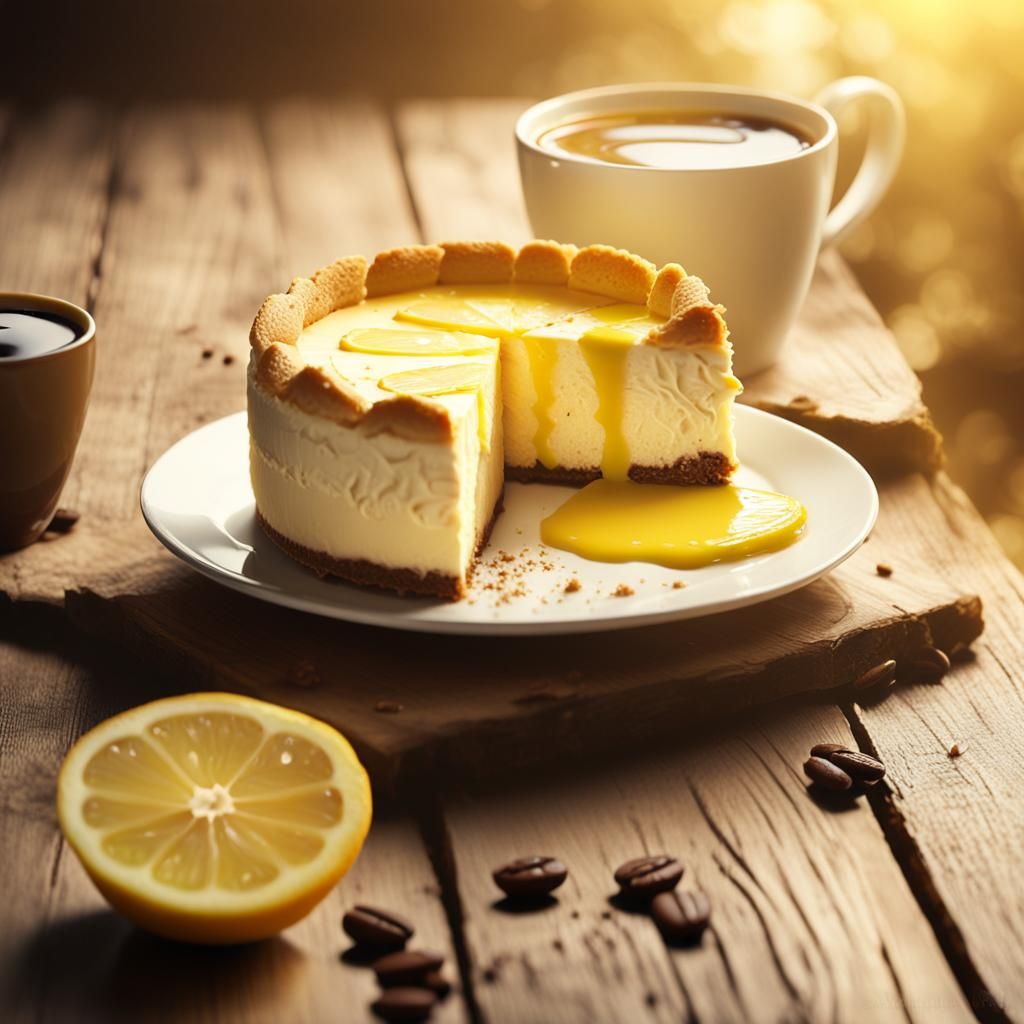 Lemon Cheesecake and Coffee: Digital Matte Painting