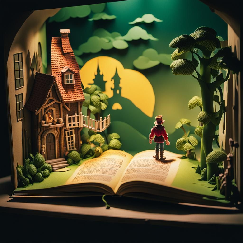 Jack and the Beanstalk Popup Book: Cinematic Still