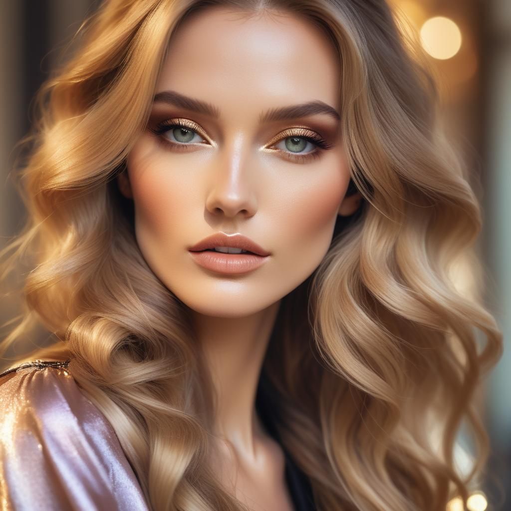 High-Fashion Portrait of a Beautiful Woman