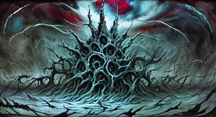 Eerie Ghostly Figure Emerges from Swirling Mist