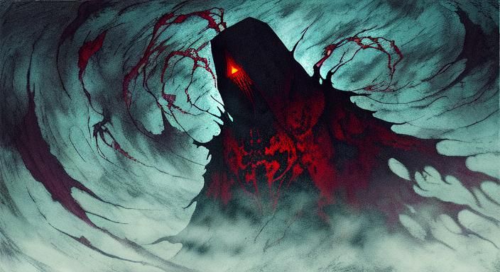 Ghostly Figure Emerges in Eerie, Swirling Mist